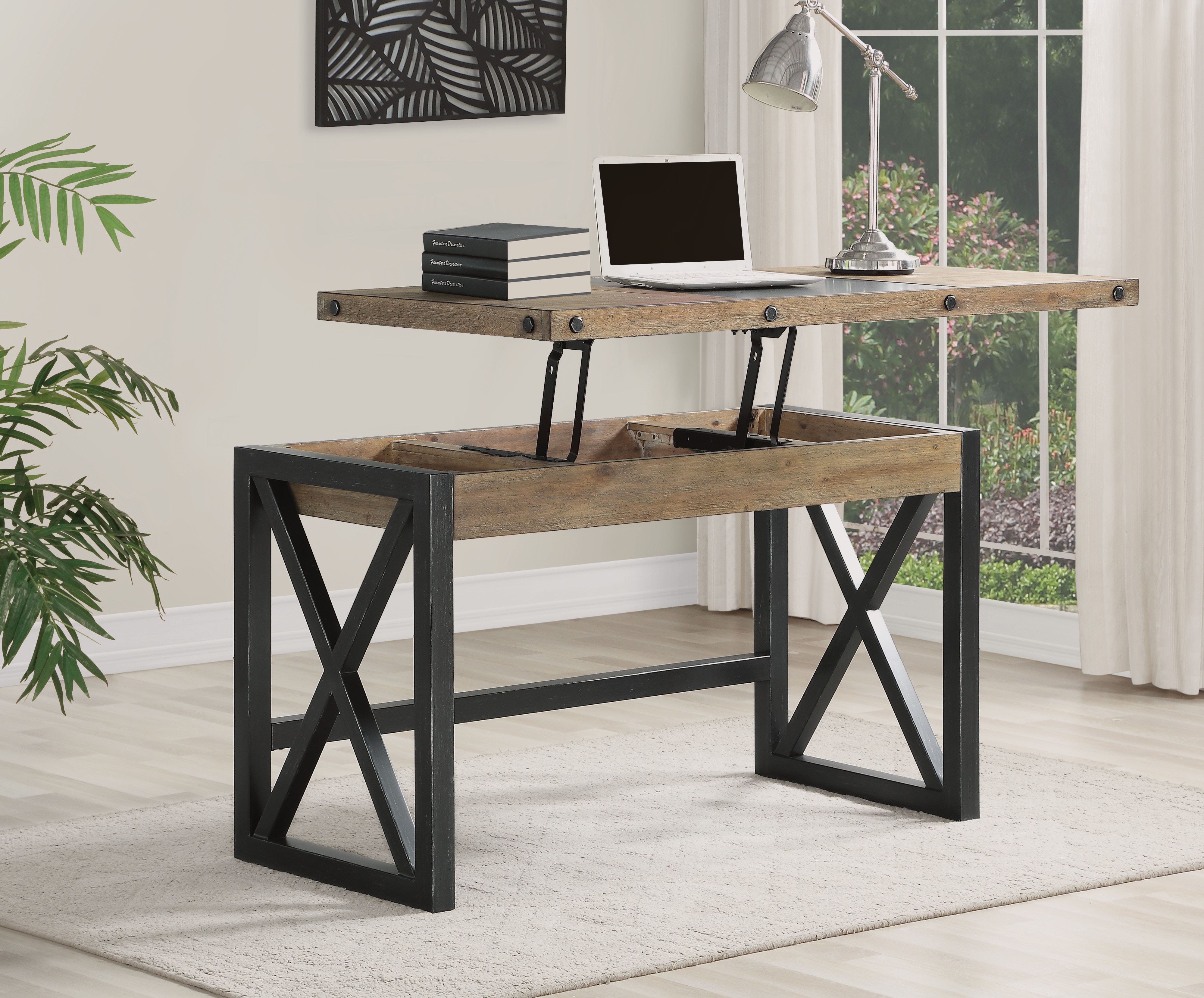 Clearance Flexsteel Carpenter 55" Lift Top Desk is available in the